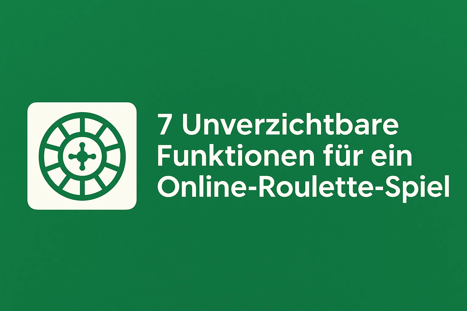 7 Unverzichtbare Funktionen für ein Online-Roulette-Spiel